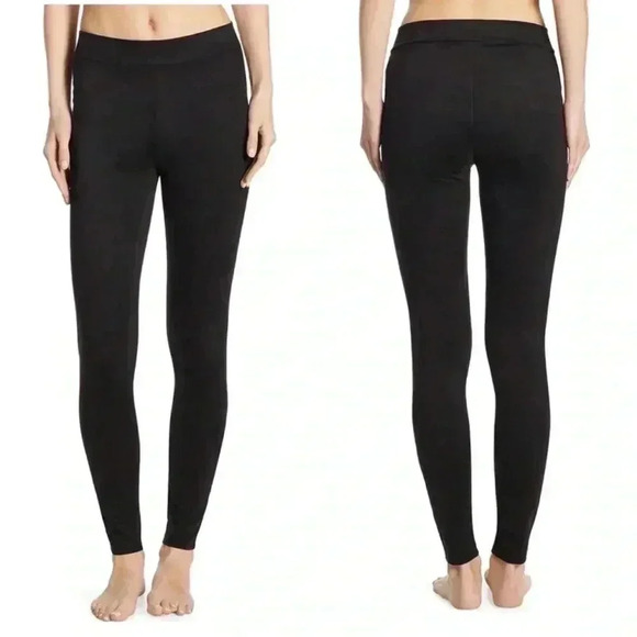 Wolford Black Velour Faux Suede Leggings Size 8 New With Tag! - Picture 1 of 11